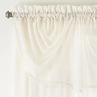 Home Expressions Rod Pocket Sheer Single Curtain Panel