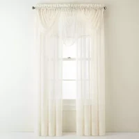 Home Expressions Rod Pocket Sheer Single Curtain Panel