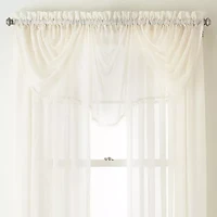 Home Expressions Rod Pocket Sheer Single Curtain Panel