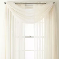 Home Expressions Rod Pocket Sheer Single Curtain Panel