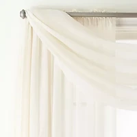 Home Expressions Rod Pocket Sheer Single Curtain Panel
