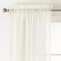 Home Expressions Rod Pocket Sheer Single Curtain Panel