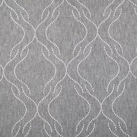 Regal Home Sterling Grommet Top Energy Saving Embroidered Blackout Curtain Panel