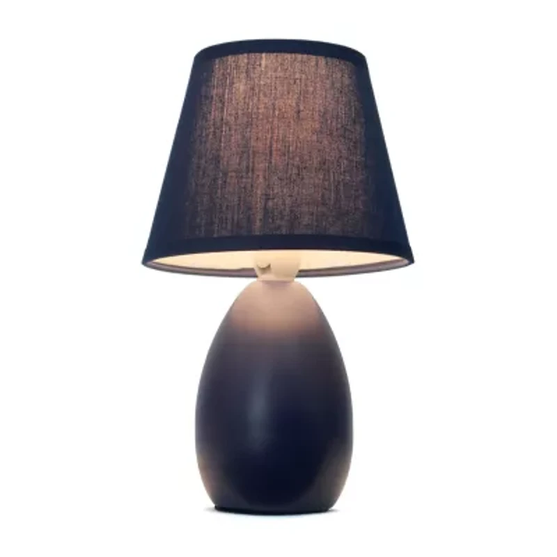 All the Rages Mini Oval Egg Ceramic Table Lamp