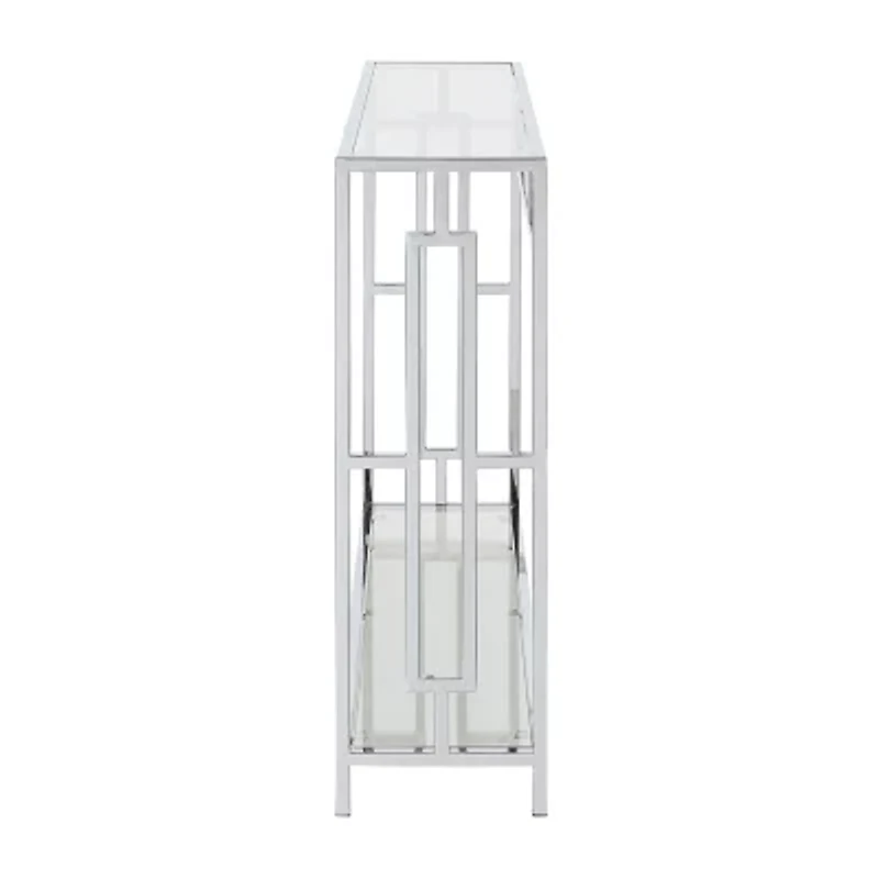 Town Square Chrome Console Table