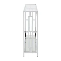Town Square Chrome Console Table