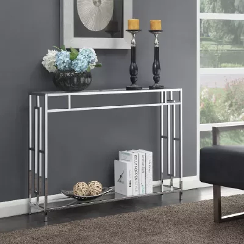 Town Square Chrome Console Table