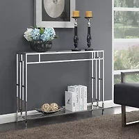 Town Square Chrome Console Table