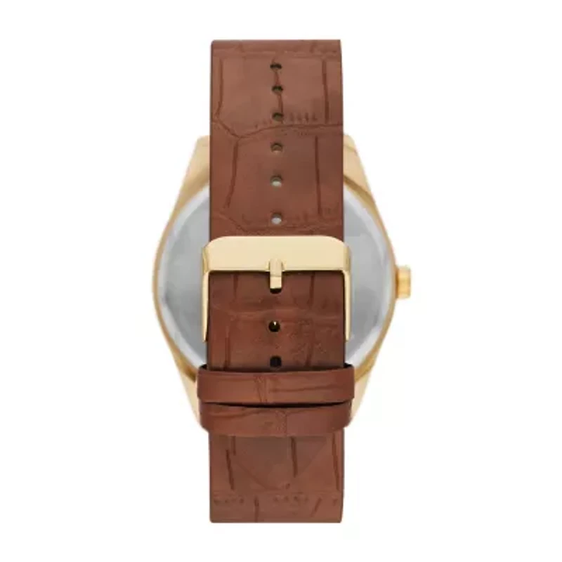 Opp Mens Brown Strap Watch Fmdjo225