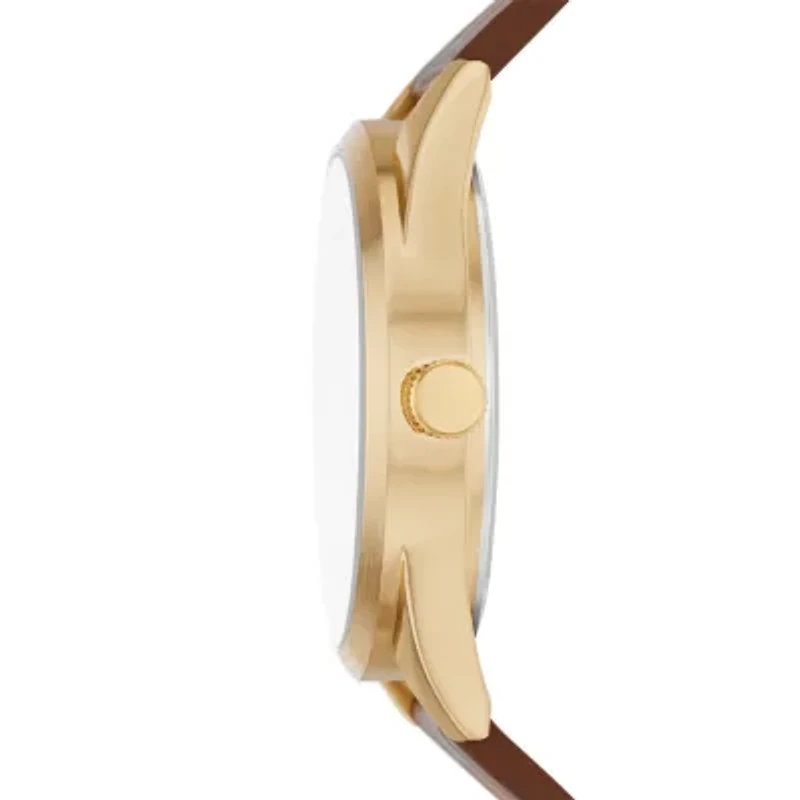 Opp Mens Brown Strap Watch Fmdjo225