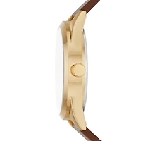 Opp Mens Brown Strap Watch Fmdjo225