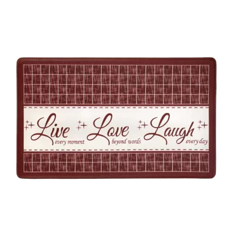 Achim Live Love Laugh Anti-Fatigue 18"X30" Kitchen Mat