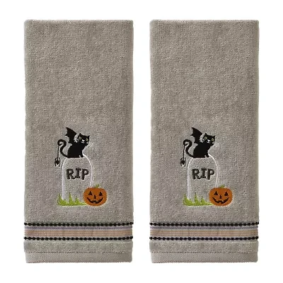 Saturday Knight Graveyard Cat 2-pc. Hand Towel