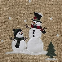 Saturday Knight Rustic Plaid Snowman Bath Towel