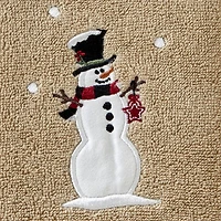 Saturday Knight Rustic Plaid Snowman 2-pc. Hand Towel