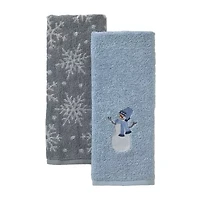 Saturday Knight Snowman Sled 2-pc. Hand Towel