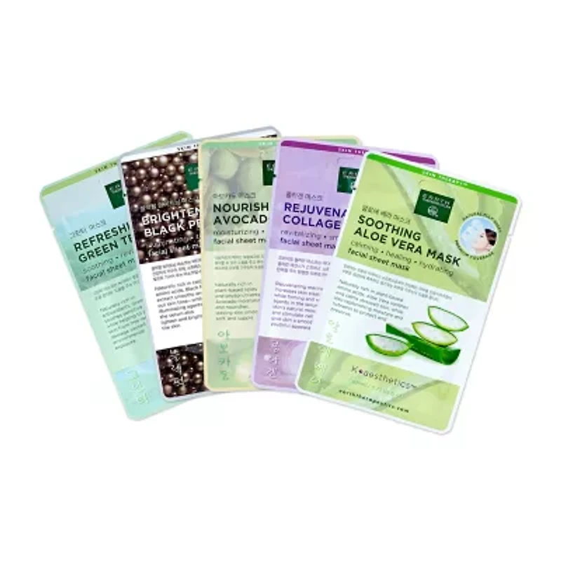 Earth Therapeutics 5 Pack Organic Assorted Beauty Mask