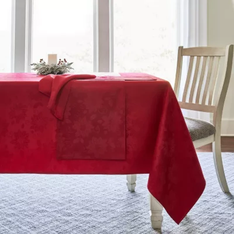 Homewear Holiday Red Jacquard Tablecloth