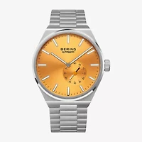 Bering Mens Automatic Silver Tone Stainless Steel Bracelet Watch 19441