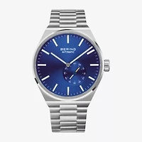 Bering Mens Automatic Silver Tone Stainless Steel Bracelet Watch 19441-707