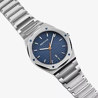 Bering Mens Silver Tone Stainless Steel Bracelet Watch 19742