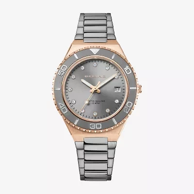 Bering Womens Gray Stainless Steel Bracelet Watch 18936-769
