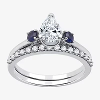 I Said Yes (H-I / I1) Womens 3/4 CT. T.W. Lab Grown White Diamond Sterling Silver Pear Bridal Set