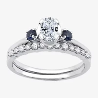 I Said Yes (H-I / I1) Womens 3/4 CT. T.W. Lab Grown White Diamond Sterling Silver Oval Bridal Set