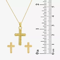 Womens 14K Gold Cross 2-pc. Jewelry Set
