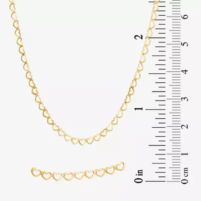Womens 10K Gold Heart 2-pc. Jewelry Set