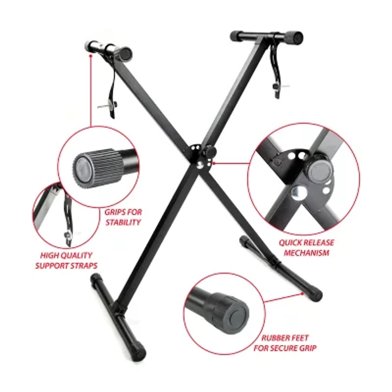 Rockjam 61K Light Up Keyboard Piano Kit