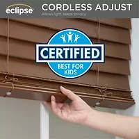 Eclipse 2" Cut-To-Width Cordless Faux Wood Blind