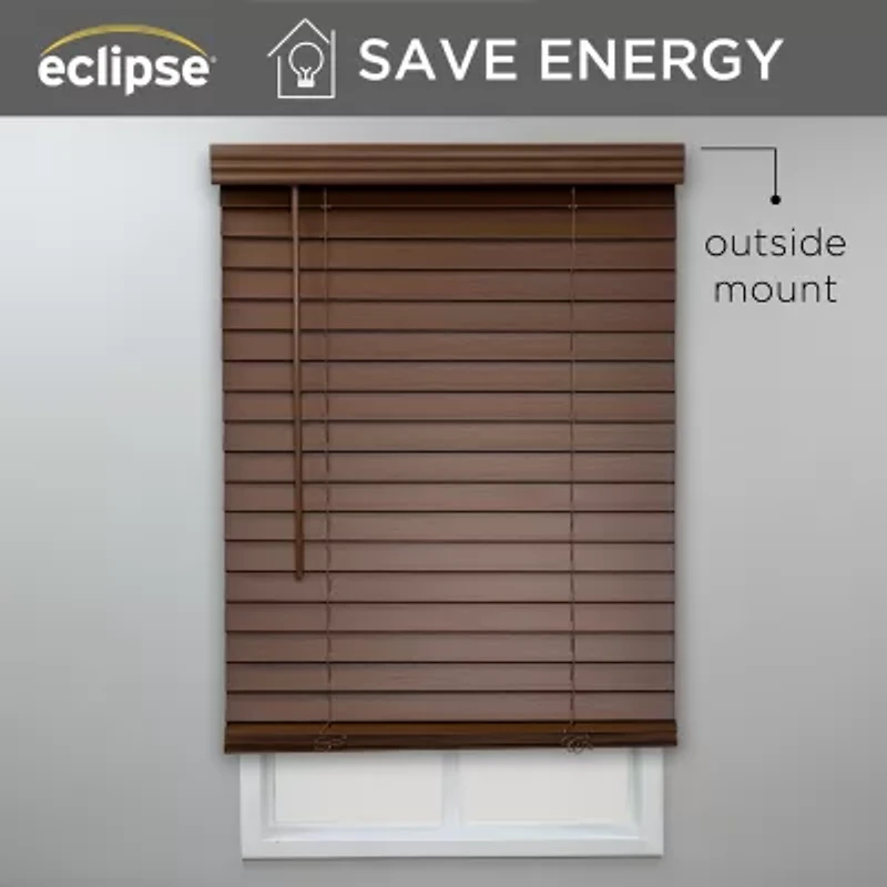 Eclipse Faux Wood 2" Cut-to-Width Cordless Blind