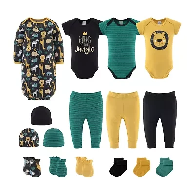 The Peanutshell King Of Jungle Baby Unisex 16-pc. Clothing Set