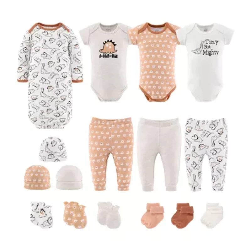 The Peanutshell 0-3m Tiny Dino Baby Unisex 16-pc. Baby Clothing Set
