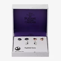 Disney Classics Jack Skellington Womens 14k Rose Gold Over Brass Nightmare Before Christmas 3 Pair Earring Set