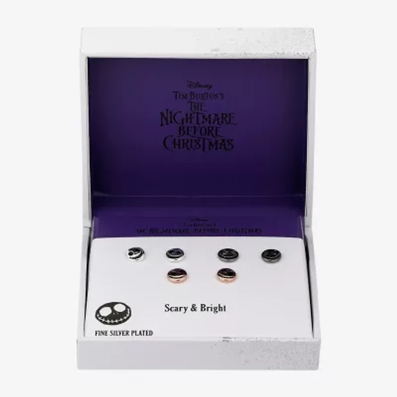Disney Classics Jack Skellington Womens Nightmare Before Christmas 3 Pair Earring Set