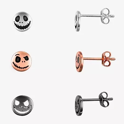 Disney Classics Jack Skellington Womens Nightmare Before Christmas 3 Pair Earring Set