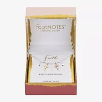 Footnotes Freeform Womens 14K Gold Over Silver 14K Rose Gold Over Silver Cross 16 Inch Pendant Necklace