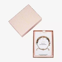 Footnotes Love Womens Cubic Zirconia 14K Gold Over Brass Moon Star Bolo Bracelet