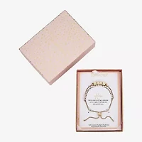 Footnotes Hero Womens Cubic Zirconia 14K Gold Over Brass Bolo Bracelet