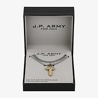 Mens Cubic Zirconia Cross 2-pc. Necklace Set