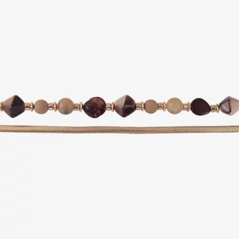 Mixit Gold Tone Womens 17 Inch Strand Necklace