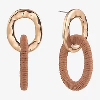 Mixit Gold Tone Womens Drop Earrings