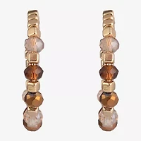 Mixit Gold Tone Womens 40mm Hoop Earrings