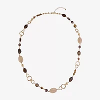 Mixit Gold Tone Womens 40 Inch Beaded Necklace