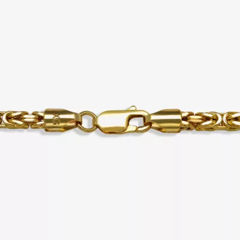 Unisex Adult 14K Gold 22 Inch Byzantine Chain Necklace