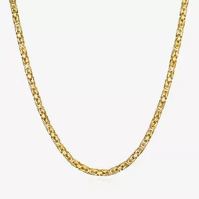 Unisex Adult 14K Gold 22 Inch Byzantine Chain Necklace