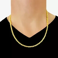 Unisex Adult 14K Gold 22 Inch Byzantine Chain Necklace