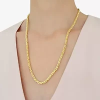Unisex Adult 14K Gold 22 Inch Byzantine Chain Necklace